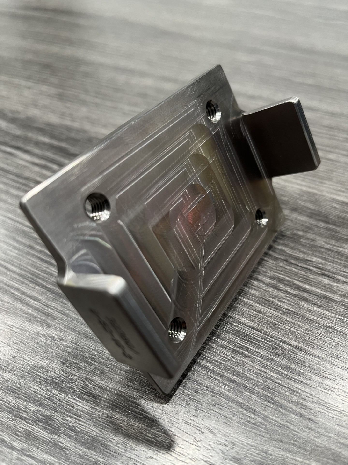 Close-up detail of a precision-machined component